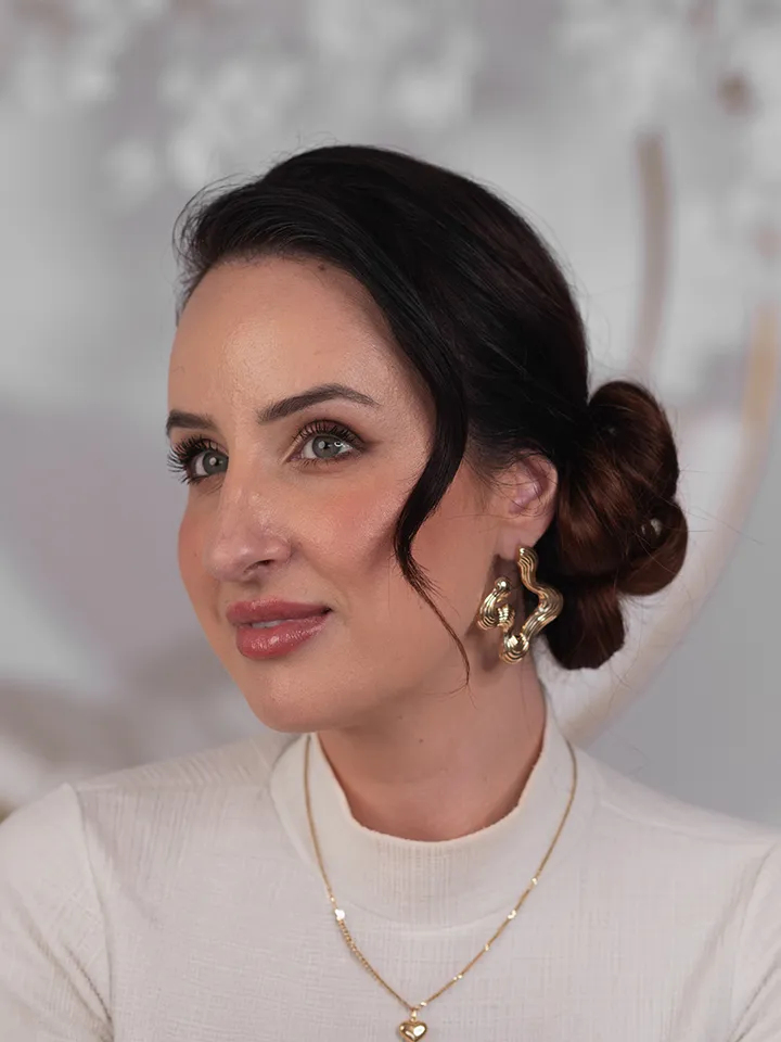 Coque lateral, penteado do curso de Autopenteado da Amanda Giaretton