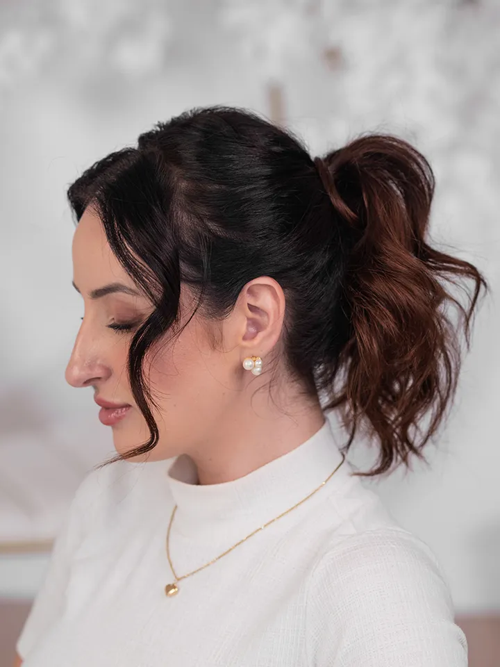 Rabo de cavalo despojado, penteado do curso de Autopenteado da Amanda Giaretton