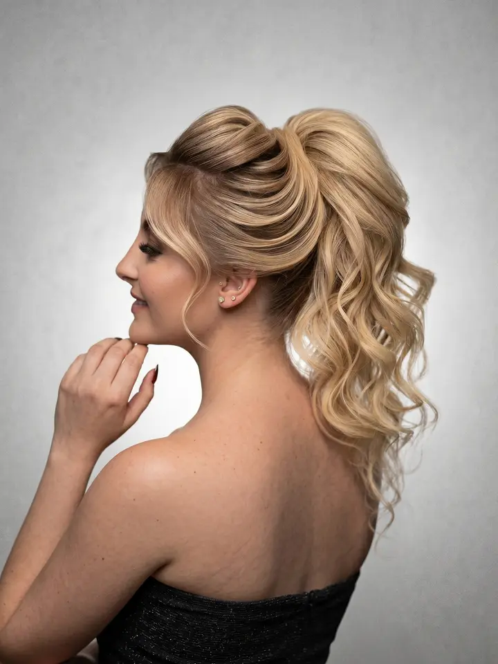 Rabo de cavalo alto 3x1, penteado do curso de penteados profissionais da Amanda Giaretton