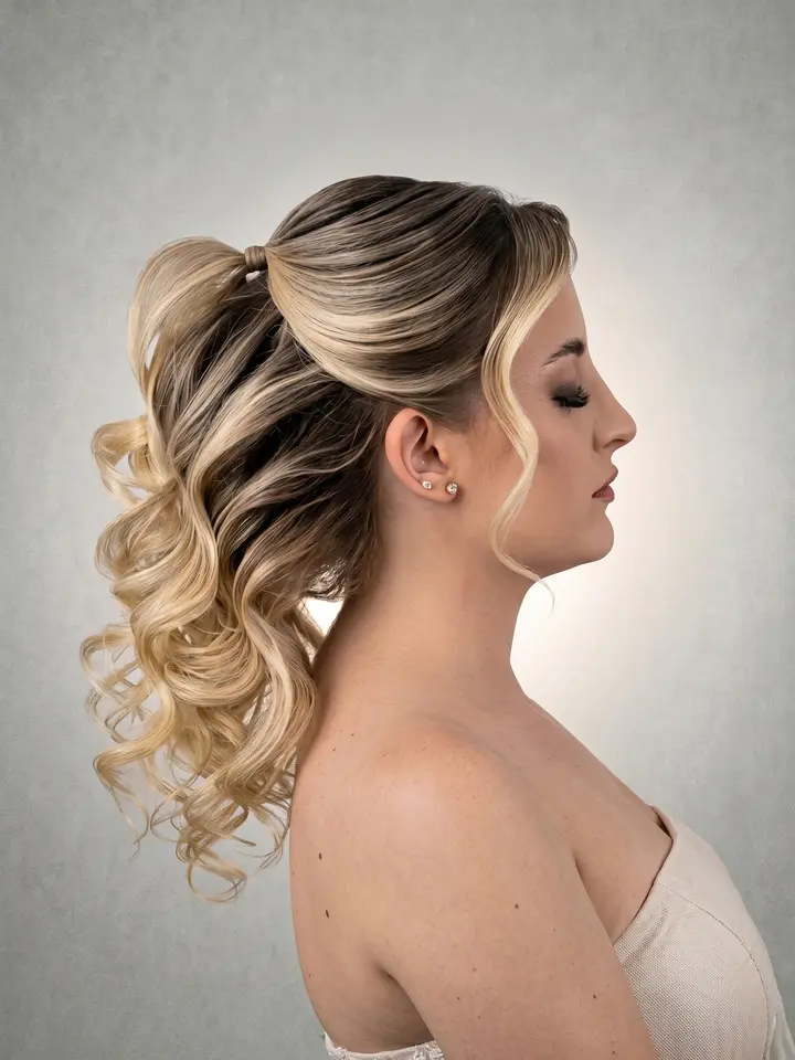 Semi preso formanda, penteado do curso de penteados profissionais da Amanda Giaretton